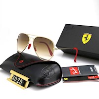 LENTES DE SOL RAYBAN AVIATOR RB3025 SCUDERIA FERRARI COLLECTION/ COLOR: MARRON DEGRADE